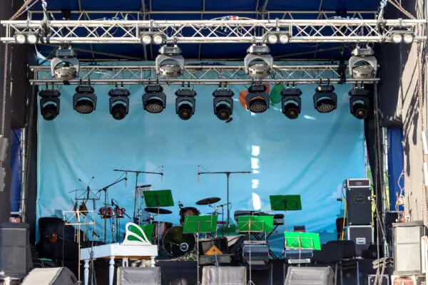Outdoor stage ready for performance