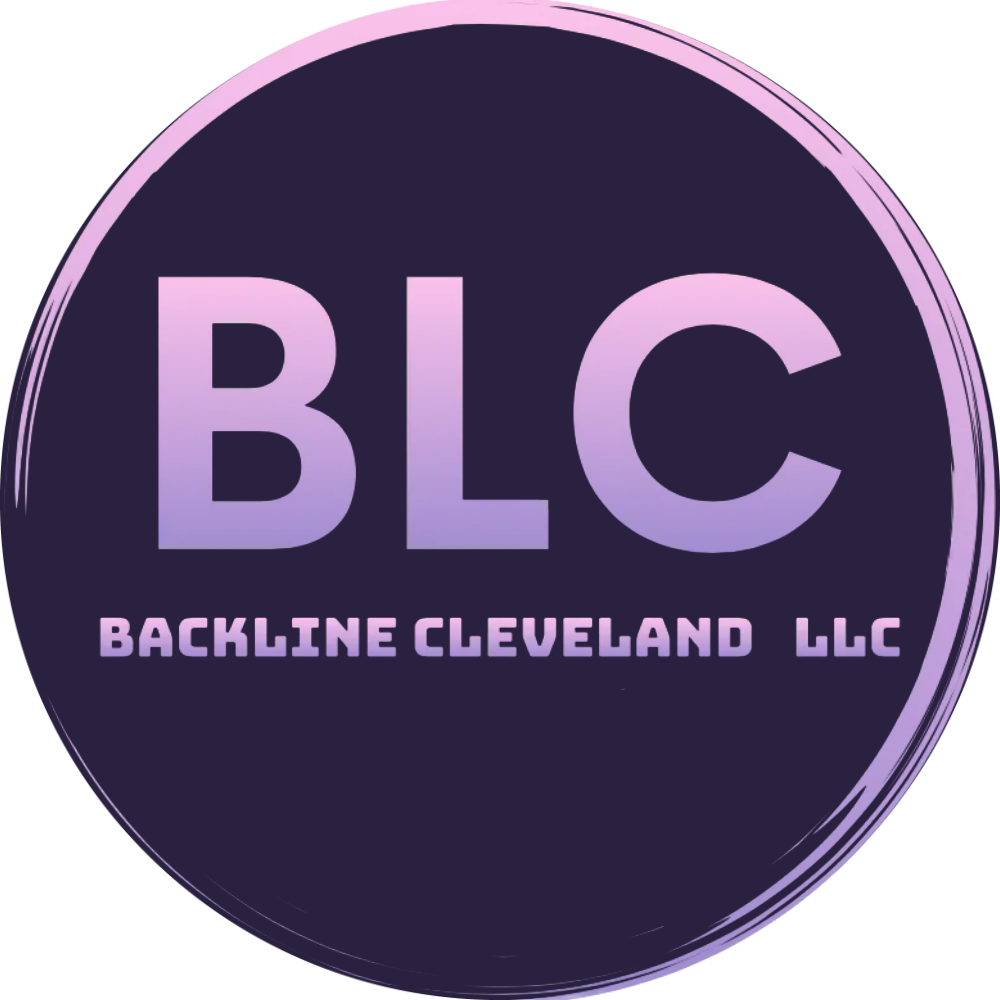 Logo for Backline Cleveland LLC with purple tones.