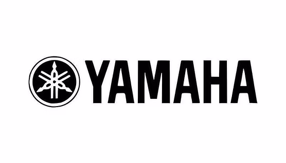 Yamaha logo with tuning fork symbol and bold black text.